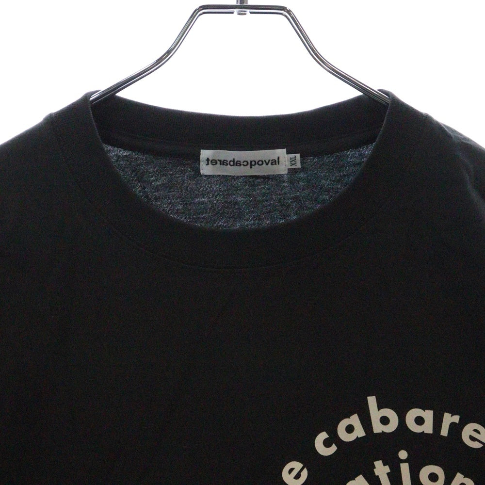 CABARET POVAL(キャバレーポバール) Sidewalk Tee サイドウォーク プリントTシャツ ブラック