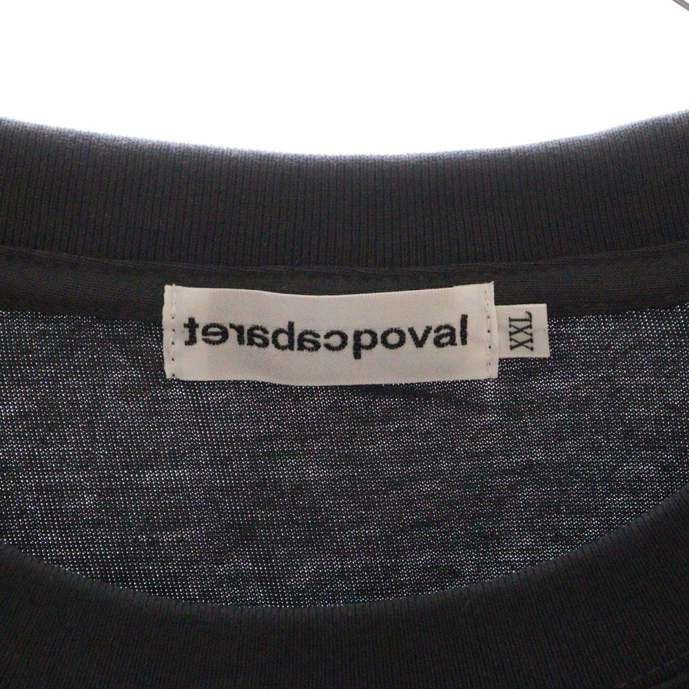 CABARET POVAL(キャバレーポバール) Sidewalk Tee サイドウォーク プリントTシャツ ブラック