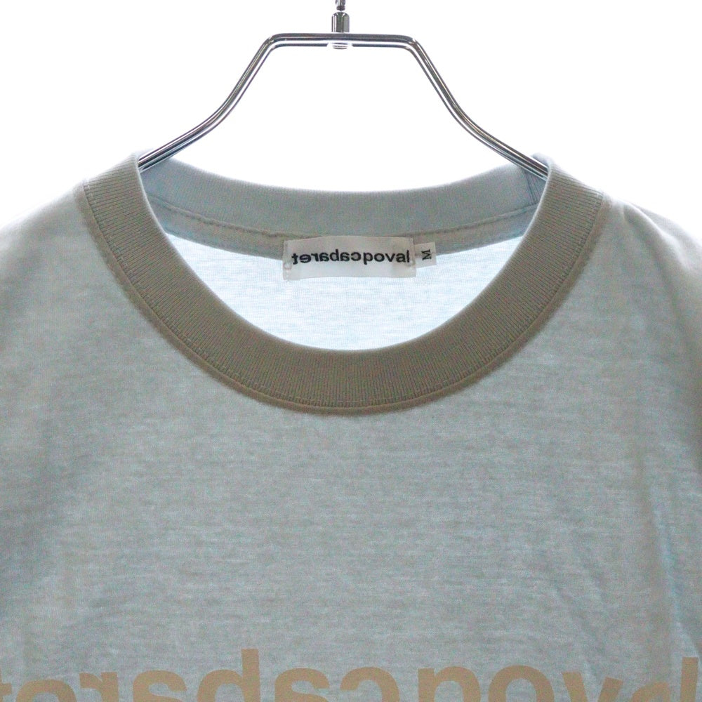 CABARET POVAL(キャバレーポバール) Original Logo Tee オリジナルロゴ プリントTシャツ ライトブルー