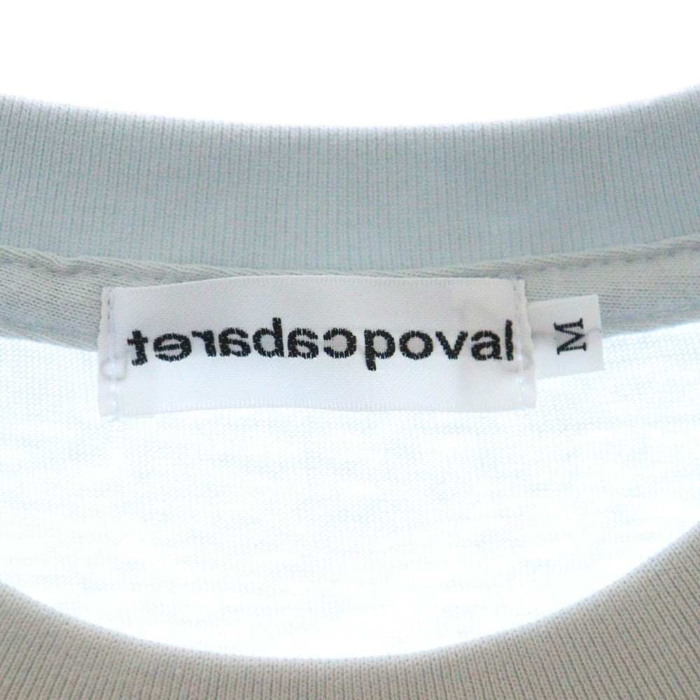 CABARET POVAL(キャバレーポバール) Original Logo Tee オリジナルロゴ プリントTシャツ ライトブルー