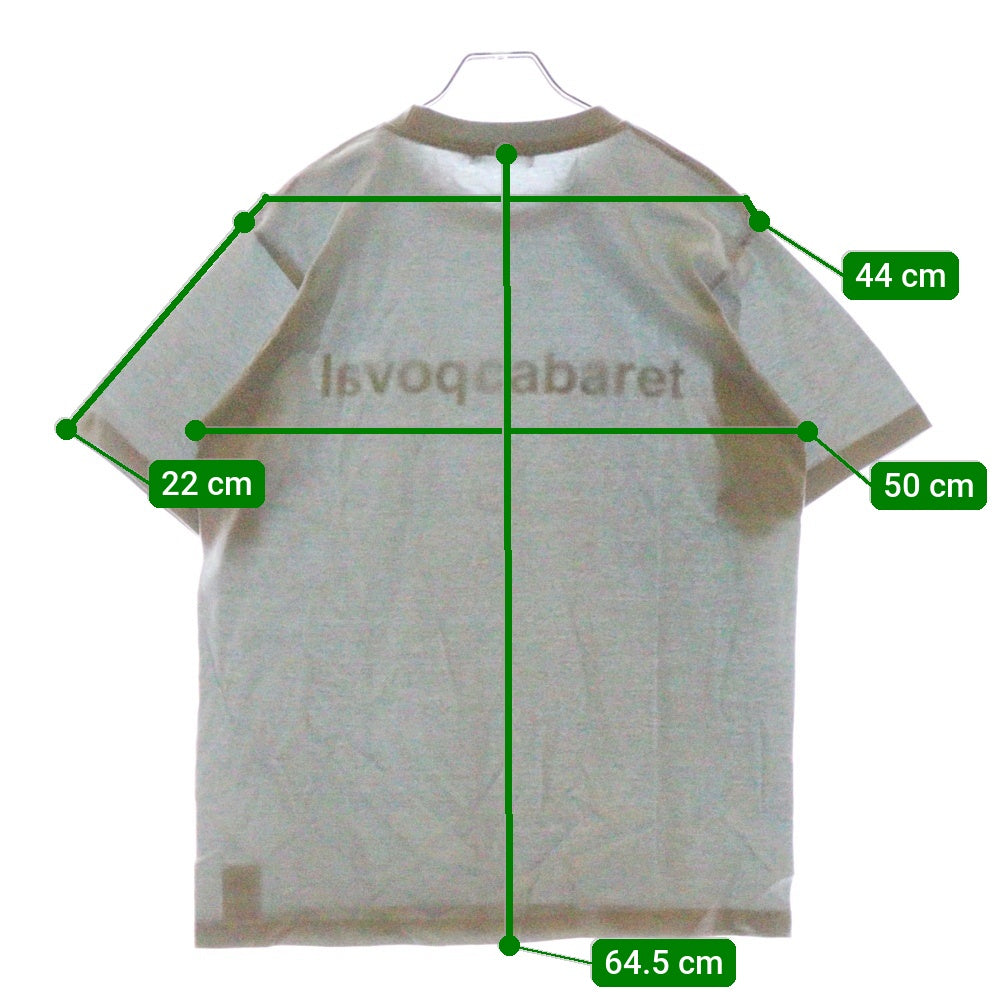 CABARET POVAL(キャバレーポバール) Original Logo Tee オリジナルロゴ プリントTシャツ ライトブルー