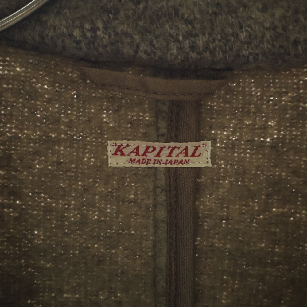 KAPITAL(キャピタル) 三面構成 チロルウール スタンドカラー ノマドジャケット コート ベージュ