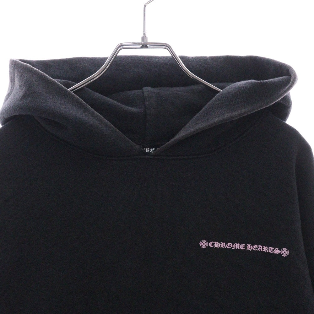 CHROME HEARTS(クロムハーツ) ×MATTY BOY HOODED SWEATSHIRT マッティボーイ バックアーチロゴプリント プルオーバーパーカー ブラック/ピンク