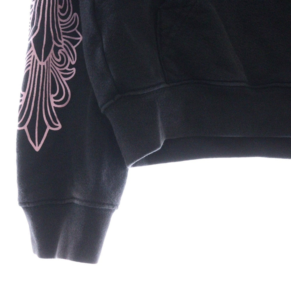 CHROME HEARTS(クロムハーツ) ×MATTY BOY HOODED SWEATSHIRT マッティボーイ バックアーチロゴプリント プルオーバーパーカー ブラック/ピンク