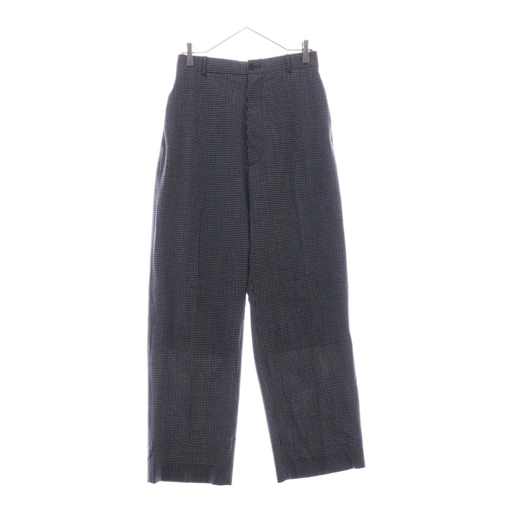BALENCIAGA(バレンシアガ) チェック柄 ウール ワイドフィット スラックス パンツ グレー 621984 TIT04