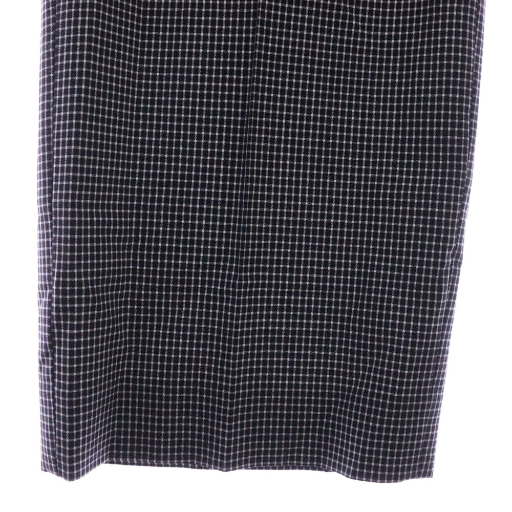 BALENCIAGA(バレンシアガ) チェック柄 ウール ワイドフィット スラックス パンツ グレー 621984 TIT04