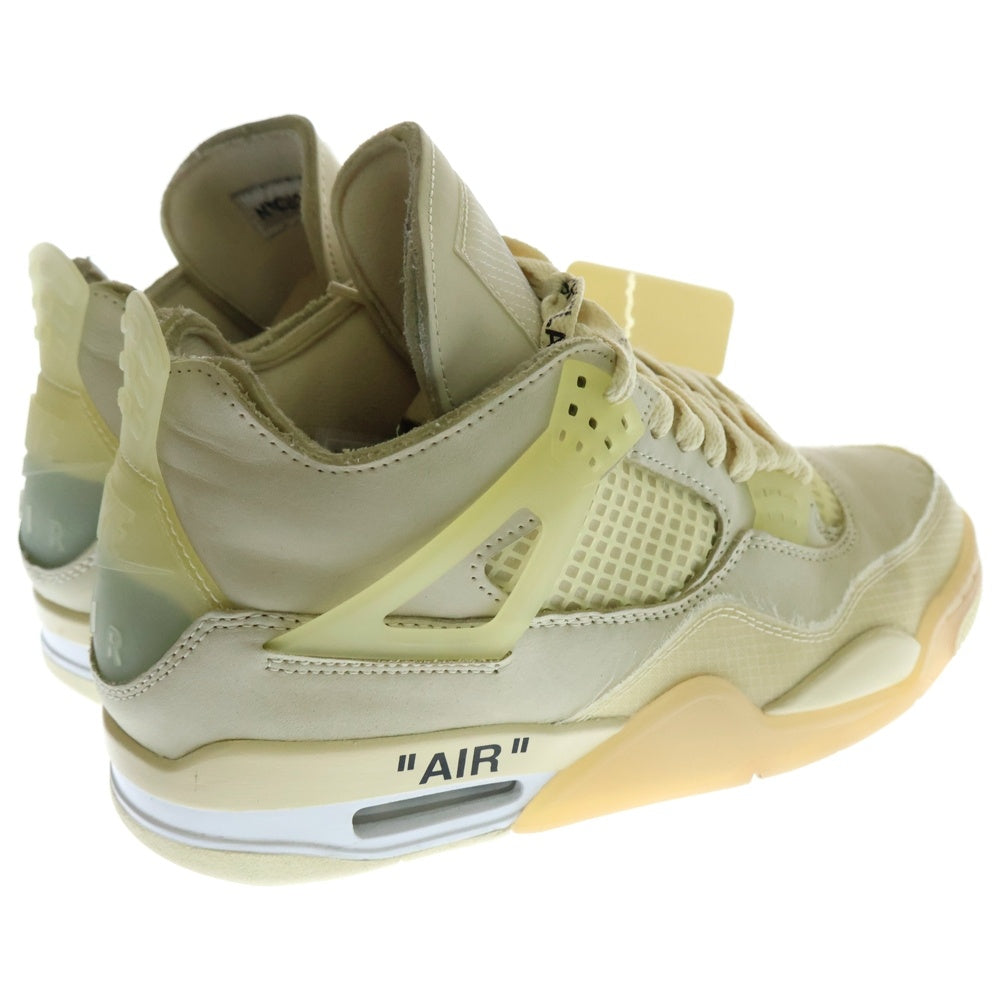 NIKE(ナイキ) ×OFF-WHITE WMNS AIR JORDAN 4 SP SAIL オフホワイト ウィメンズ エアジョーダン4 セイル ハイカットスニーカー アイボリー US8.5/25.5cm CV9388-100