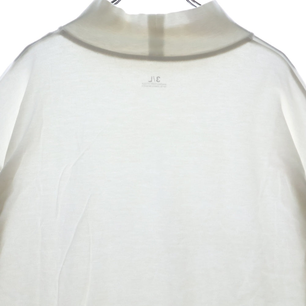 blurhms(ブラームス) 21AW モックネック コットン長袖Tシャツ カットソー ホワイト 21FW004BB