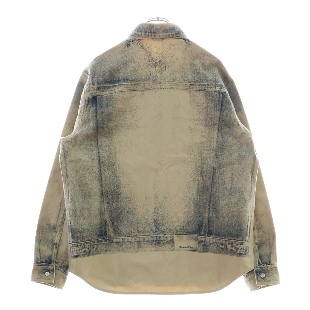 DIOR(ディオール) 24AW MKIIエフェクト オーバーシャツ 転写プリント ベージュ 413D588A379X_C585