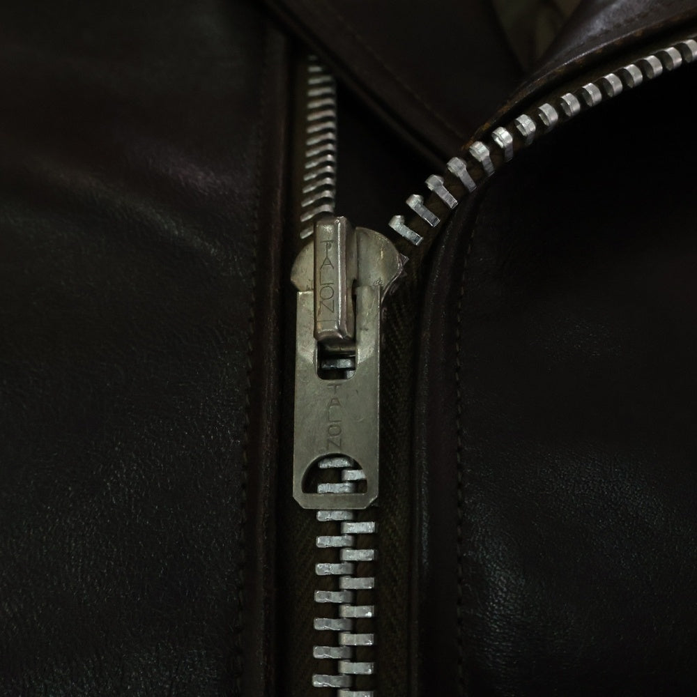 FINE CREEK LEATHERS(ファインクリークレザーズ) 23SS LEON THE NOSTAR CUSTOM レオン カスタム ダブルライダース レザージャケット ブラウン FCJK015