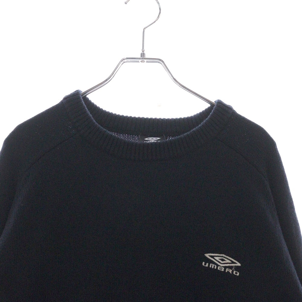 UMBRO(アンブロ) ×JOURNAL STANDARD EX STADIUM SIDE SWEATER ジャーナルスタンダード ロゴ刺繍 スタジアムサイド コットンニット セーター ネイビー 24080610000730
