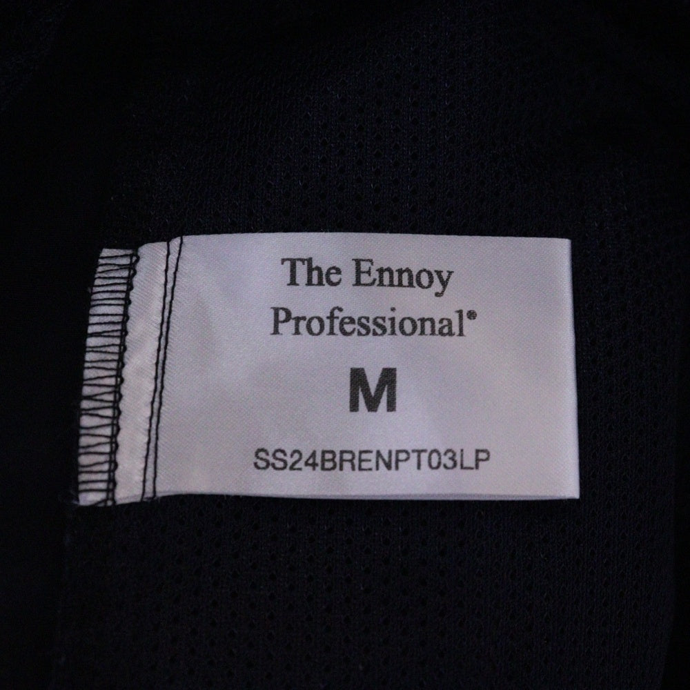 The Ennoy Professional(エンノイプロフェッショナル) 24SS Nylon Easy Shorts ベルテッド ロゴエンブロイダリー ナイロン イージーショーツ ハーフパンツ ネイビー SS24BRENPT03LP