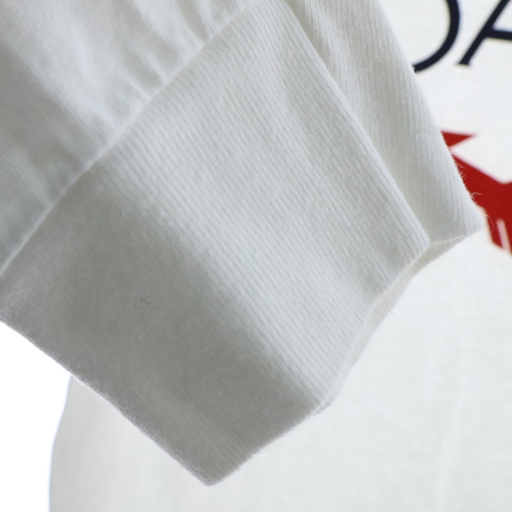 NOAH(ノア) ロゴプリント クルーネック 長袖Tシャツ カットソー ホワイト