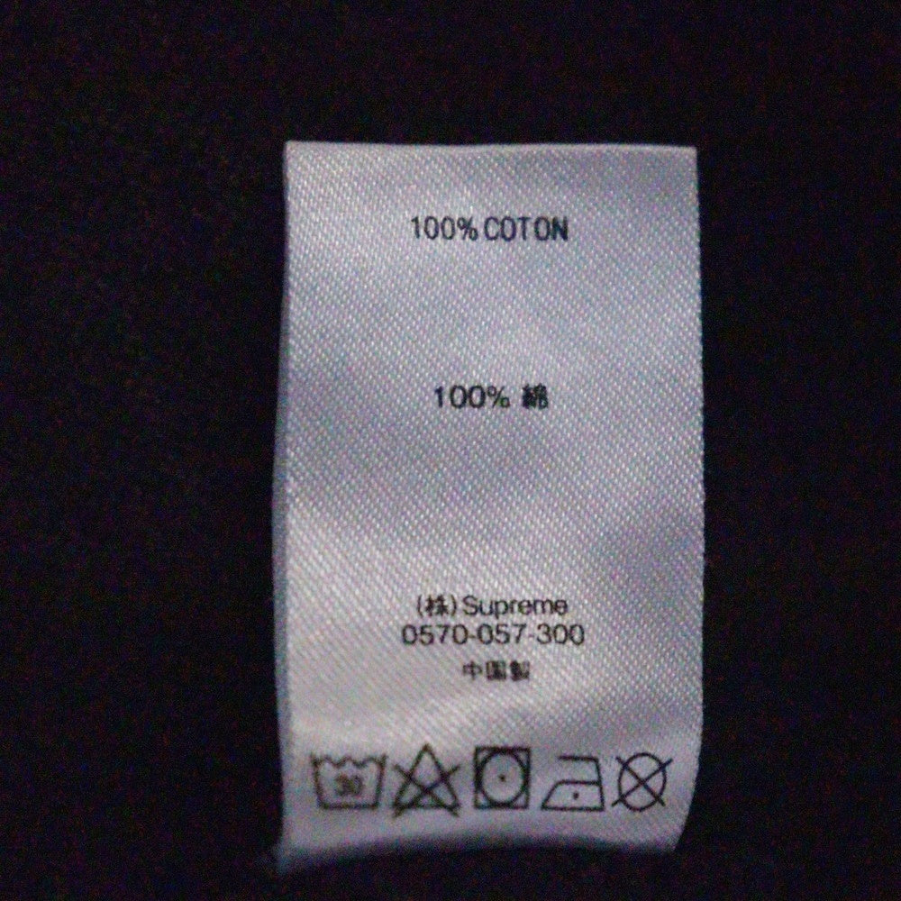 SUPREME(シュプリーム) 18SS Dash Stripe Crewneck ダッシュストライプ クラシックロゴエンブロイダリー クルーネック長袖Tシャツ カットソー ブラック/ブラウン