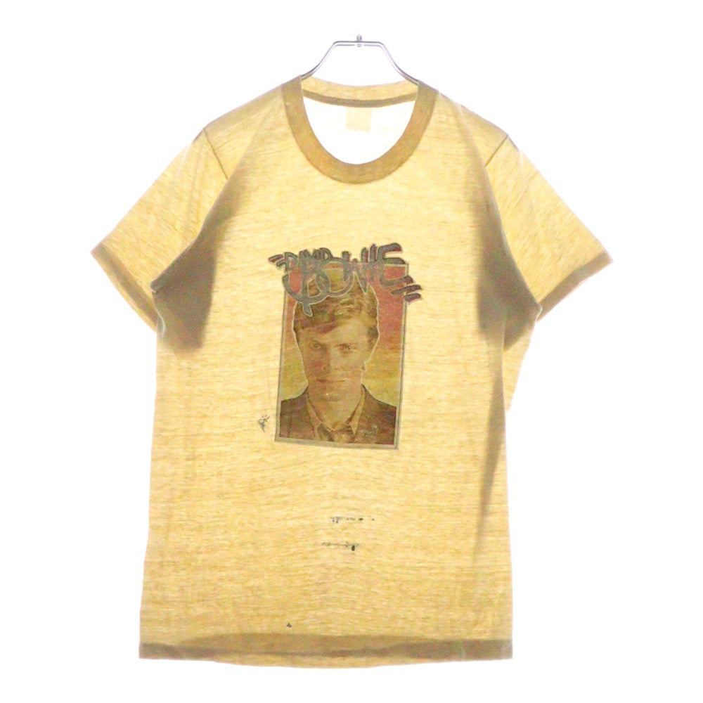 VINTAGE(ヴィンテージ) 80S VINTAGE DAVID BOWIE TEE ヴィンテージ デヴィッド・ボウイ フロントラメプリントTシャツ 半袖クルーネックカットソー ベージュ