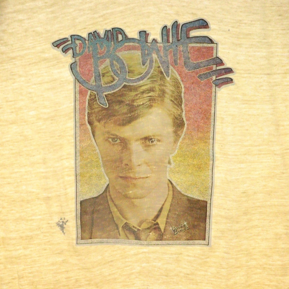 VINTAGE(ヴィンテージ) 80S VINTAGE DAVID BOWIE TEE ヴィンテージ デヴィッド・ボウイ フロントラメプリントTシャツ 半袖クルーネックカットソー ベージュ