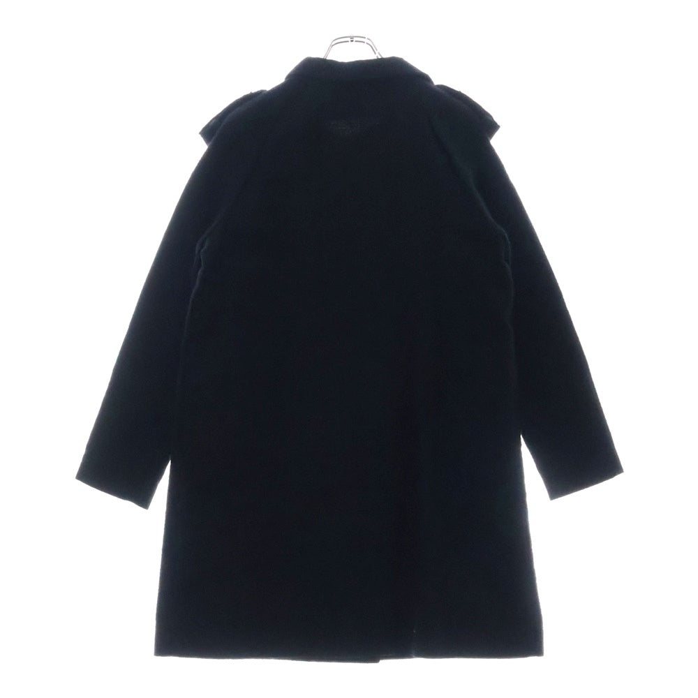 MARNI(マルニ) エポレット付 比翼ボタン アルパカ混ロングコート ブラック