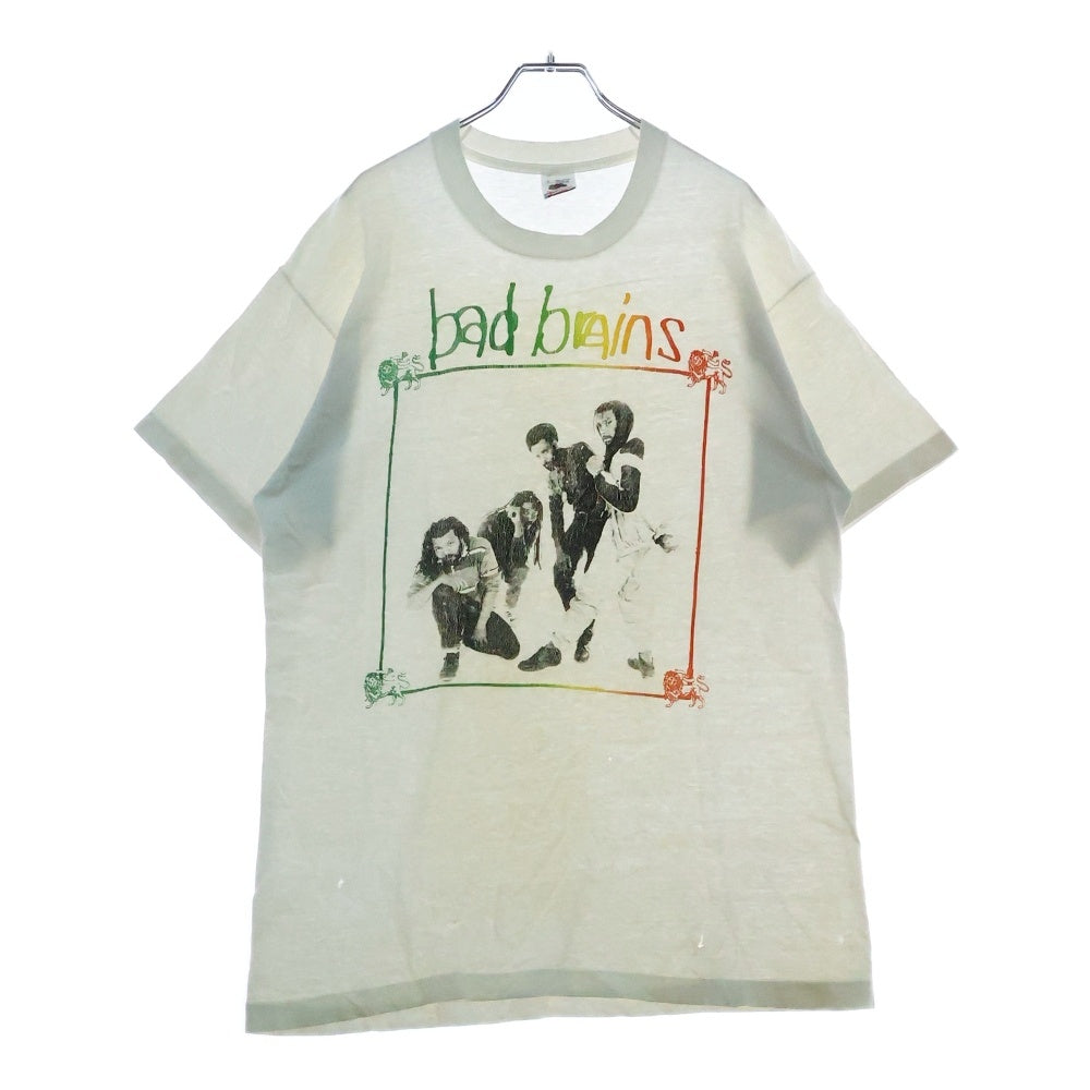 VINTAGE(ヴィンテージ) 90S VINTAGE BAD BRAINS TEE ヴィンテージ バッドブレインズ USA製 FRUITSタグ バンドTシャツ 半袖クルーネックカットソー ホワイト