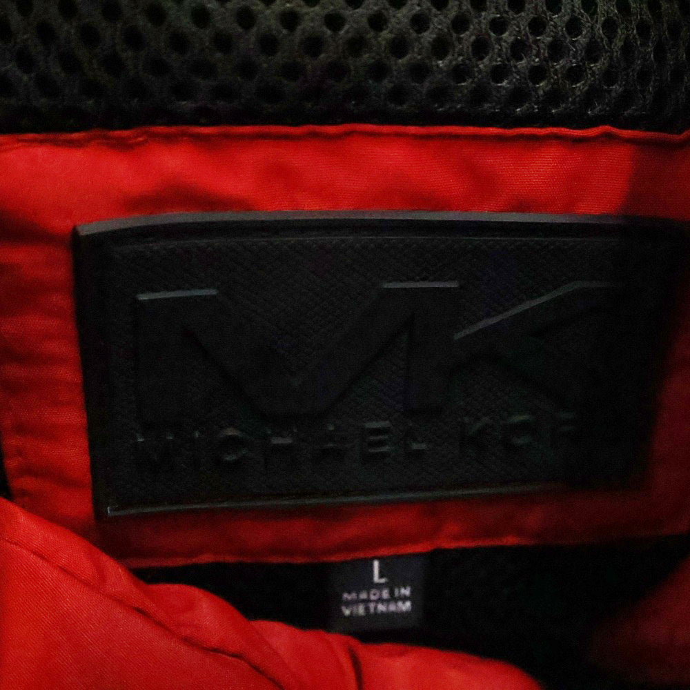 MICHAEL KORS(マイケルコース) CHOISY PUFFER JACKET ショワジー フーデッドロゴ 中綿ジャケット レッド MC60561