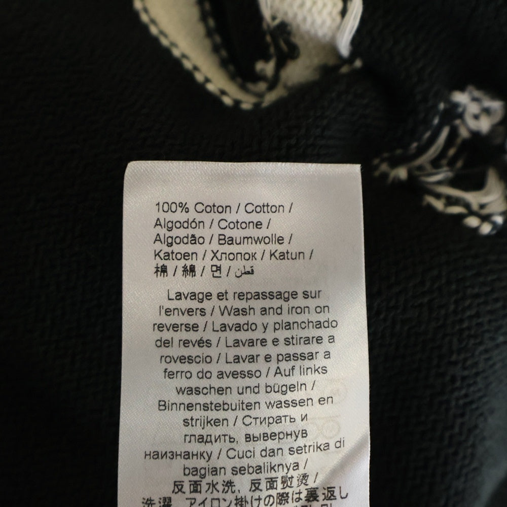 KENZO(ケンゾー) 24SS BOKE FLOWER ボケフラワー フロントロゴ クルーネック コットンニット セーター ブラック FD55PU3803LC