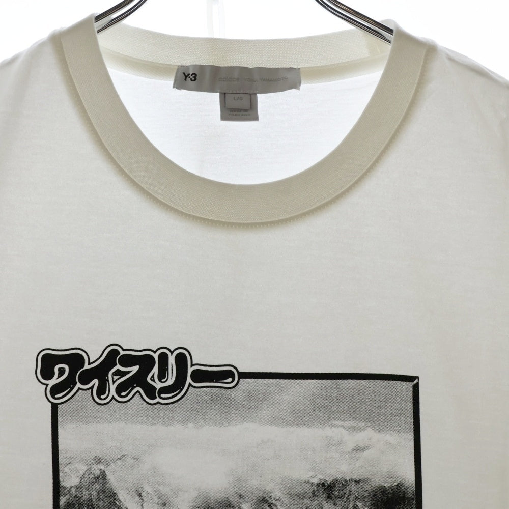 Y-3(ワイスリー) U CH2JRSY BOXGFX T ボックスフォトアートプリント クルーネック 半袖Tシャツ カットソー ホワイト HB3347