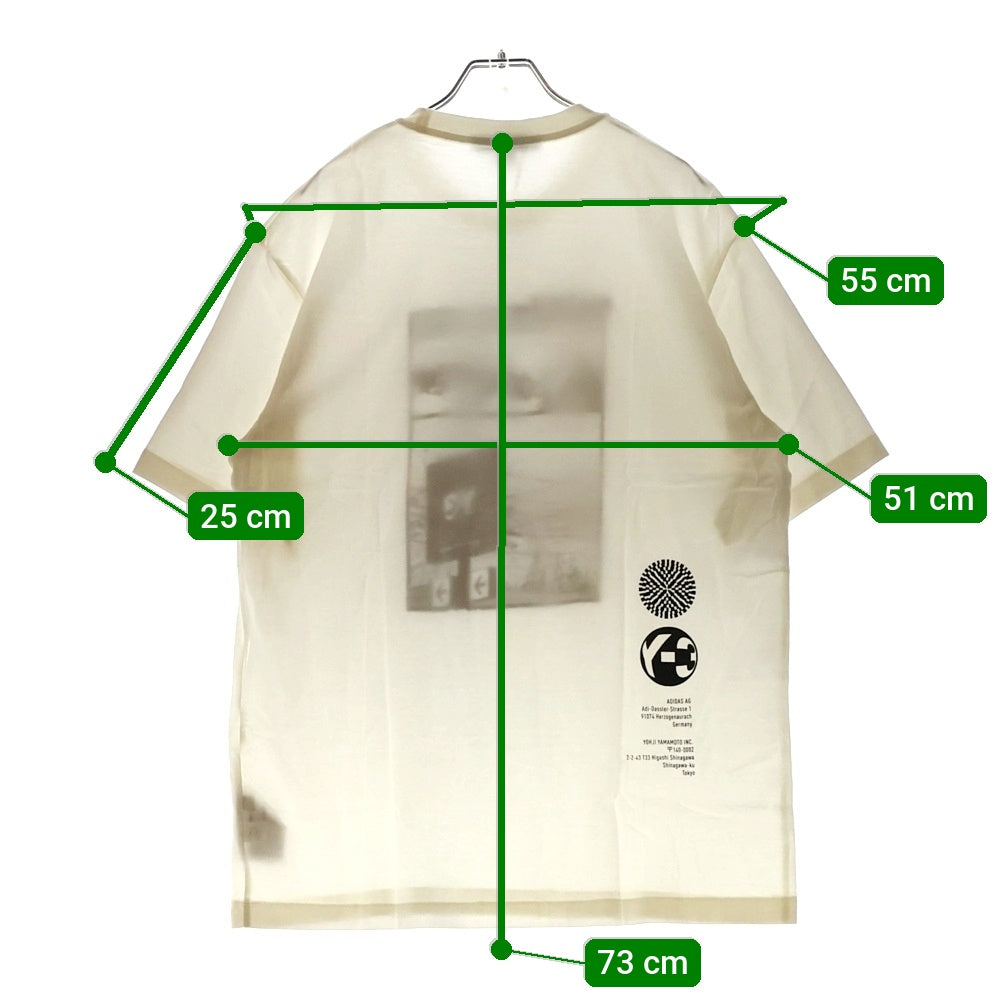 Y-3(ワイスリー) U CH2JRSY BOXGFX T ボックスフォトアートプリント クルーネック 半袖Tシャツ カットソー ホワイト HB3347