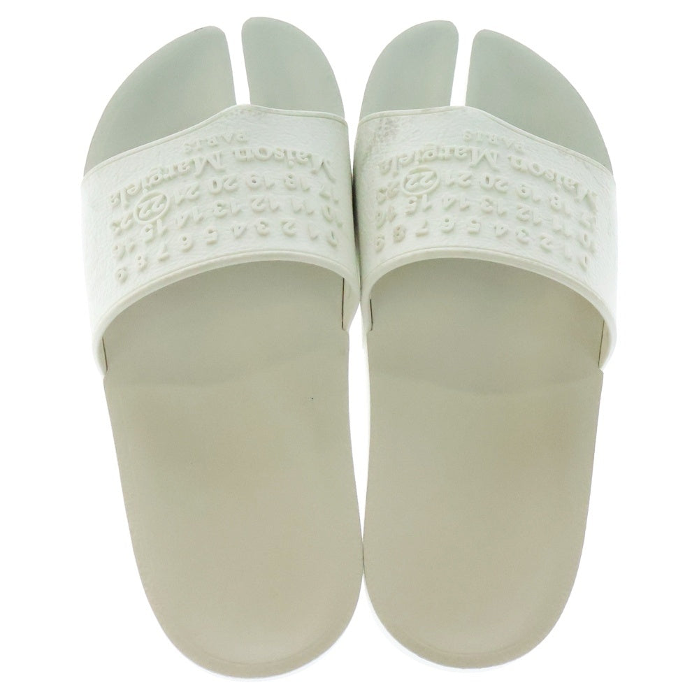 Maison Margiela 22(メゾンマルジェラ) 21SS カレンダータグ ロゴ 足袋 シャワーサンダル ホワイト レディース S58WX0092