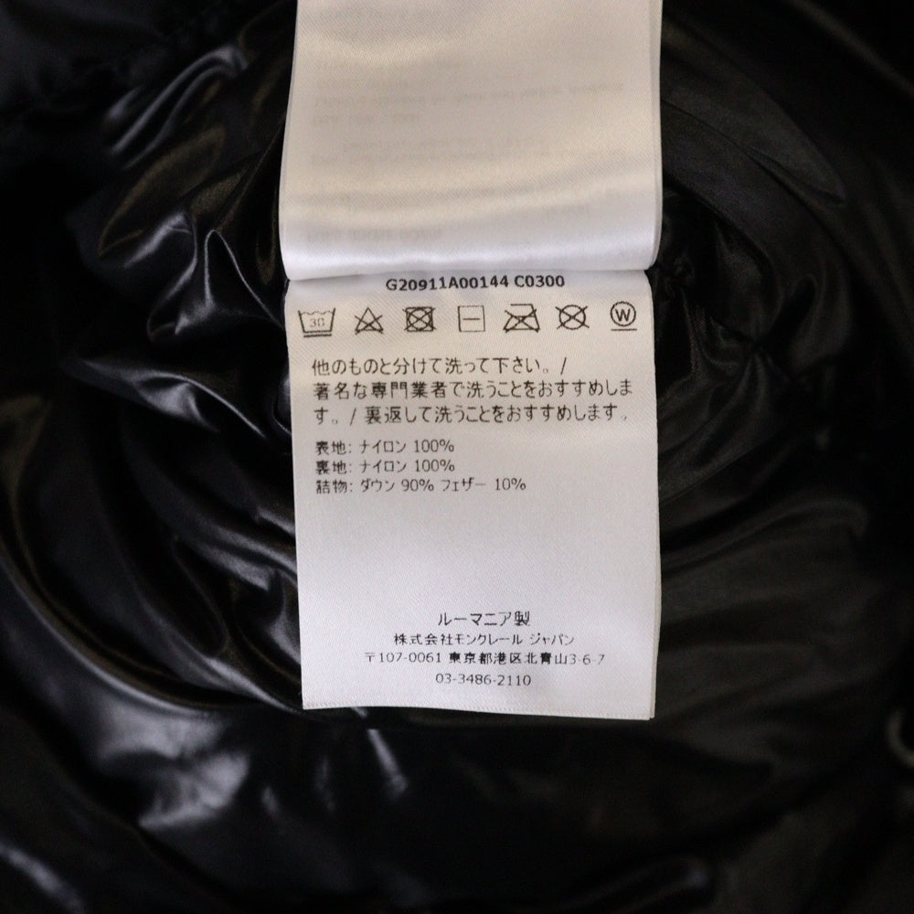MONCLER(モンクレール) 21AW MONTCLA GIUBBOTTO モンクラー ロゴ フーデット ダウンジャケット ブラック G20911A00144