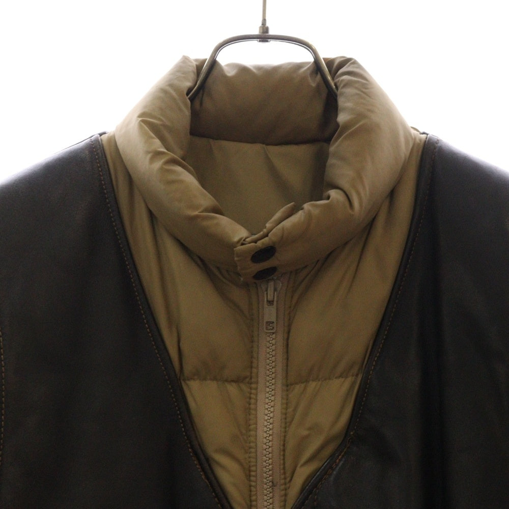 SCHOTT(ショット) 90S USA製 2WAY レザー ダウンベストジャケット ベージュ 126