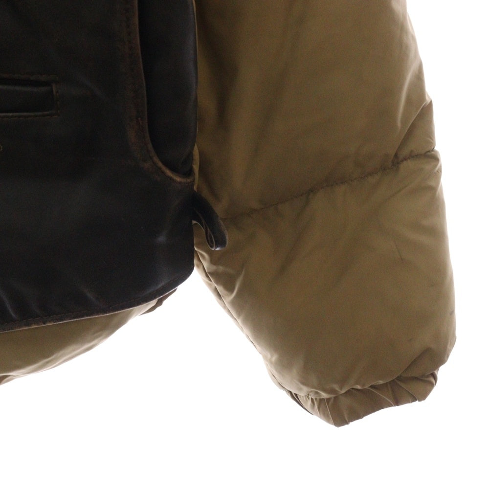 SCHOTT(ショット) 90S USA製 2WAY レザー ダウンベストジャケット ベージュ 126