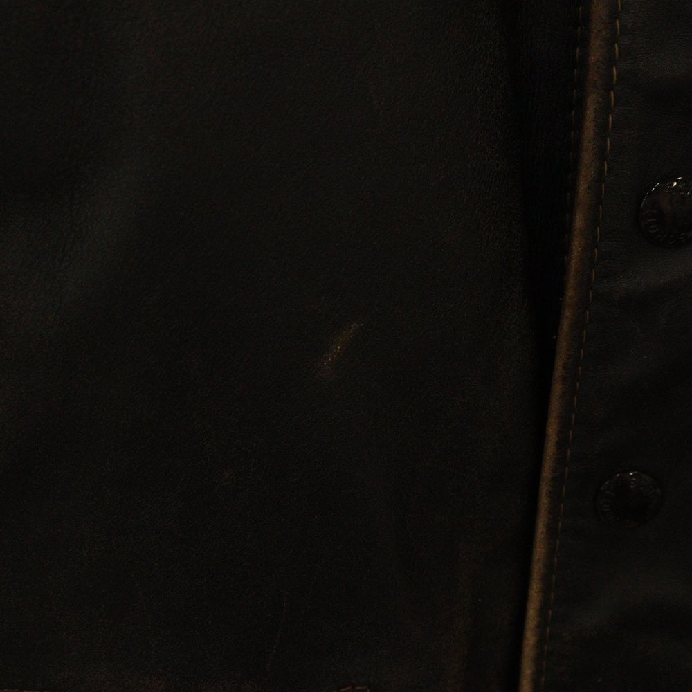 SCHOTT(ショット) 90S USA製 2WAY レザー ダウンベストジャケット ベージュ 126