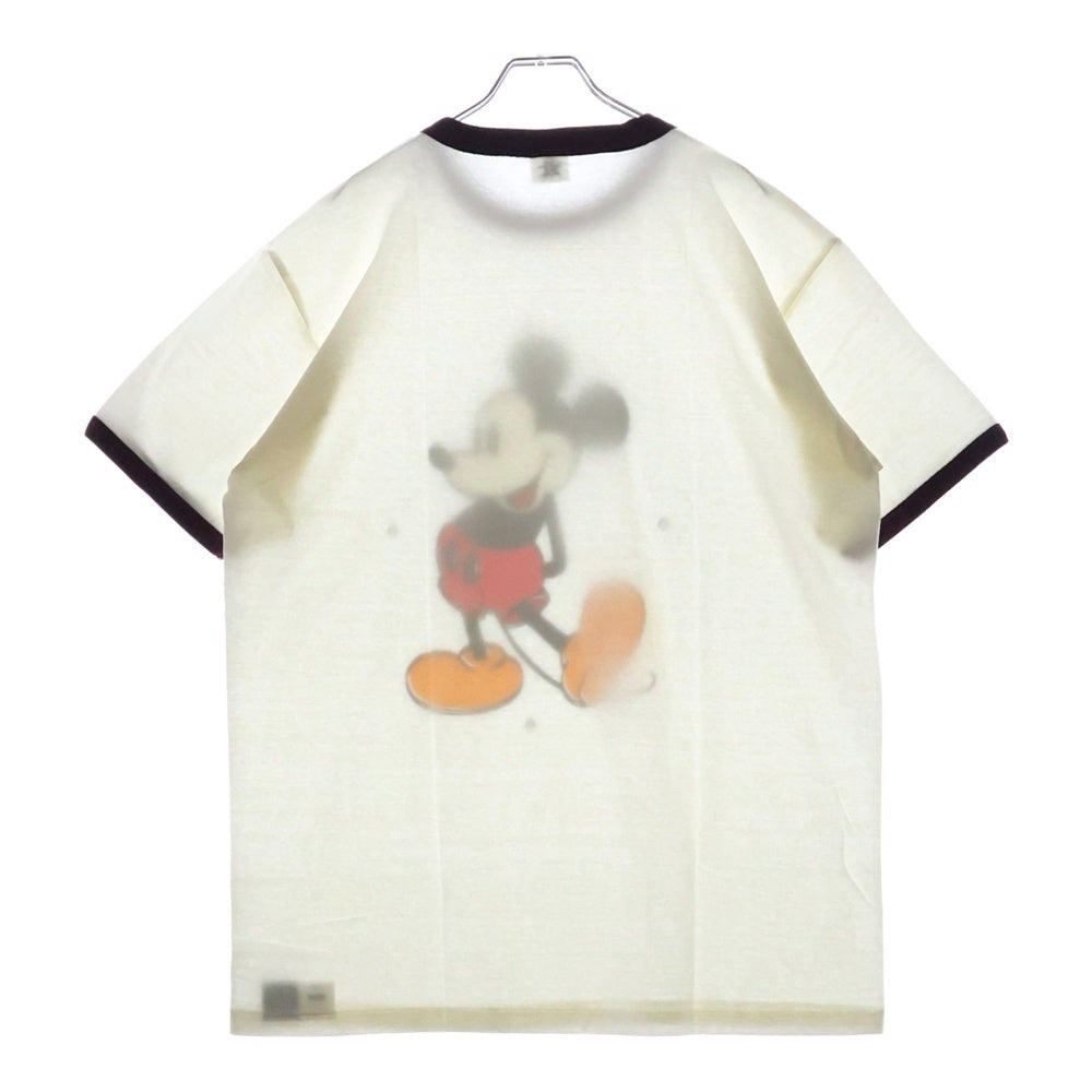 WEBER(ウェーバー) Disney collection Mickey Mouse / proof printing tee (ringer) ディズニー ミッキーマウス リンガーTシャツ ホワイト