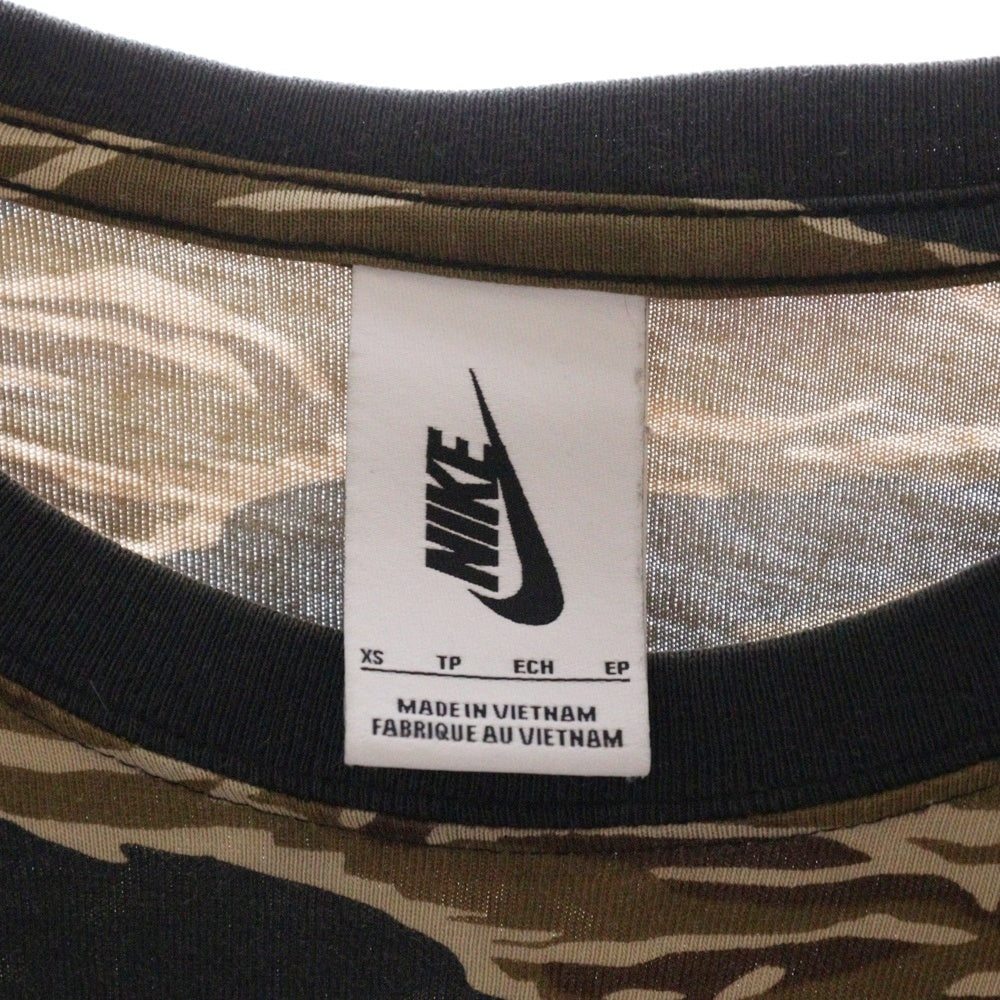 NIKE(ナイキ) TIGER CAMO L/S TEE タイガーカモ柄Tシャツ 長袖クルーネックカットソー ブラウン/ブラック 916433-235
