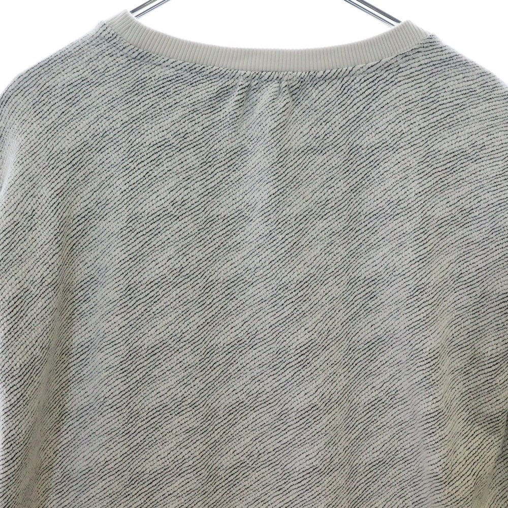 ADER ERROR(アーダーエラー) クルーネック ロゴ スウェットトレーナー ボタンデザイン グレー BN01FWSW0104BK