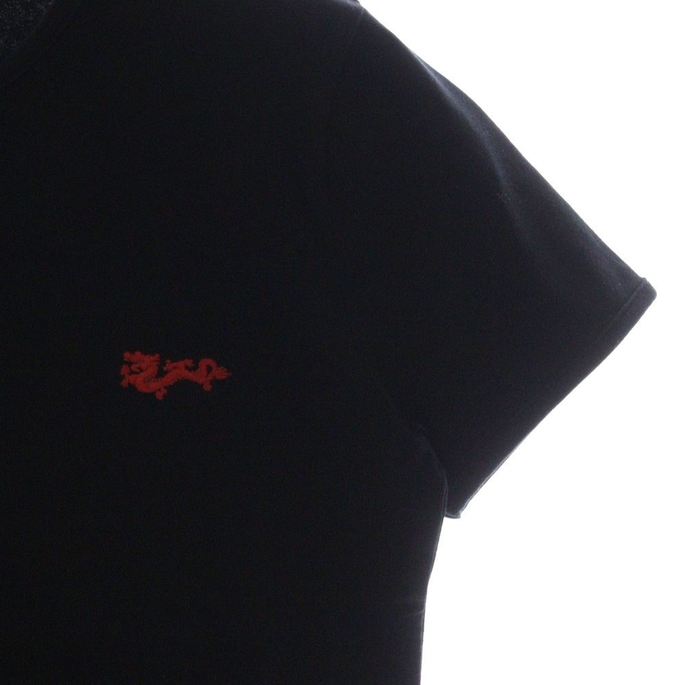 VIVIENNE TAM(ヴィヴィアンタム) ドラゴン ラバープリント クルーネック半袖Tシャツ カットソー レディース ブラック 016-160342