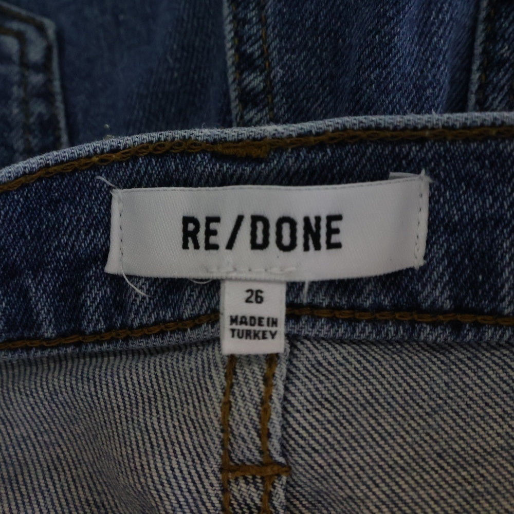RE/DONE(リダン) ボタンフライ ストレート デニム パンツ ジーンズ インディゴ レディース 2860