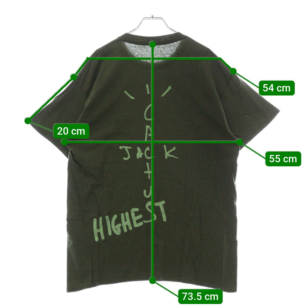 NIKE(ナイキ) ×TRAVIS SCOTT CACTUS JACK JORDAN HIGHEST T-SHIRT トラヴィススコット カクタスジャック ジョーダン ハイエストTシャツ 半袖クルーネックカットソー グリーン