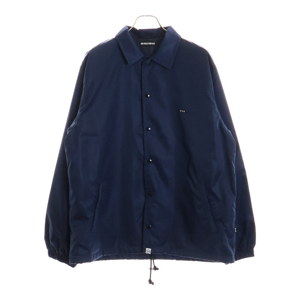 GOD SELECTION XXX(ゴッドセレクショントリプルエックス) ×FRAGMENT DESIGN COACH JACKET フラグメント バックロゴプリント コーチジャケット ネイビー GX-S23-FJK-01