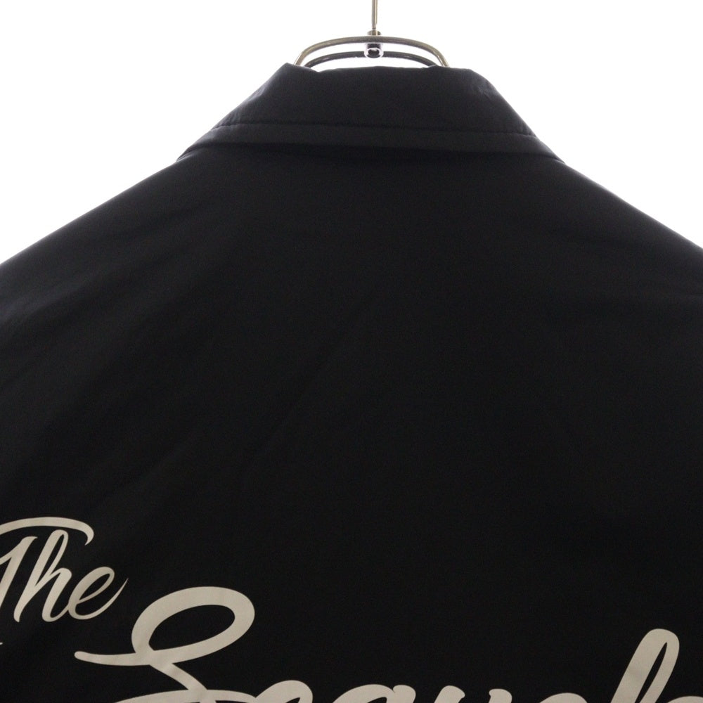SEQUEL(シークエル) 22AW COACH JACKET ナイロン スピーカー ロゴプリント コーチジャケット ブルゾン ブラック SQ-22AW-JK-08