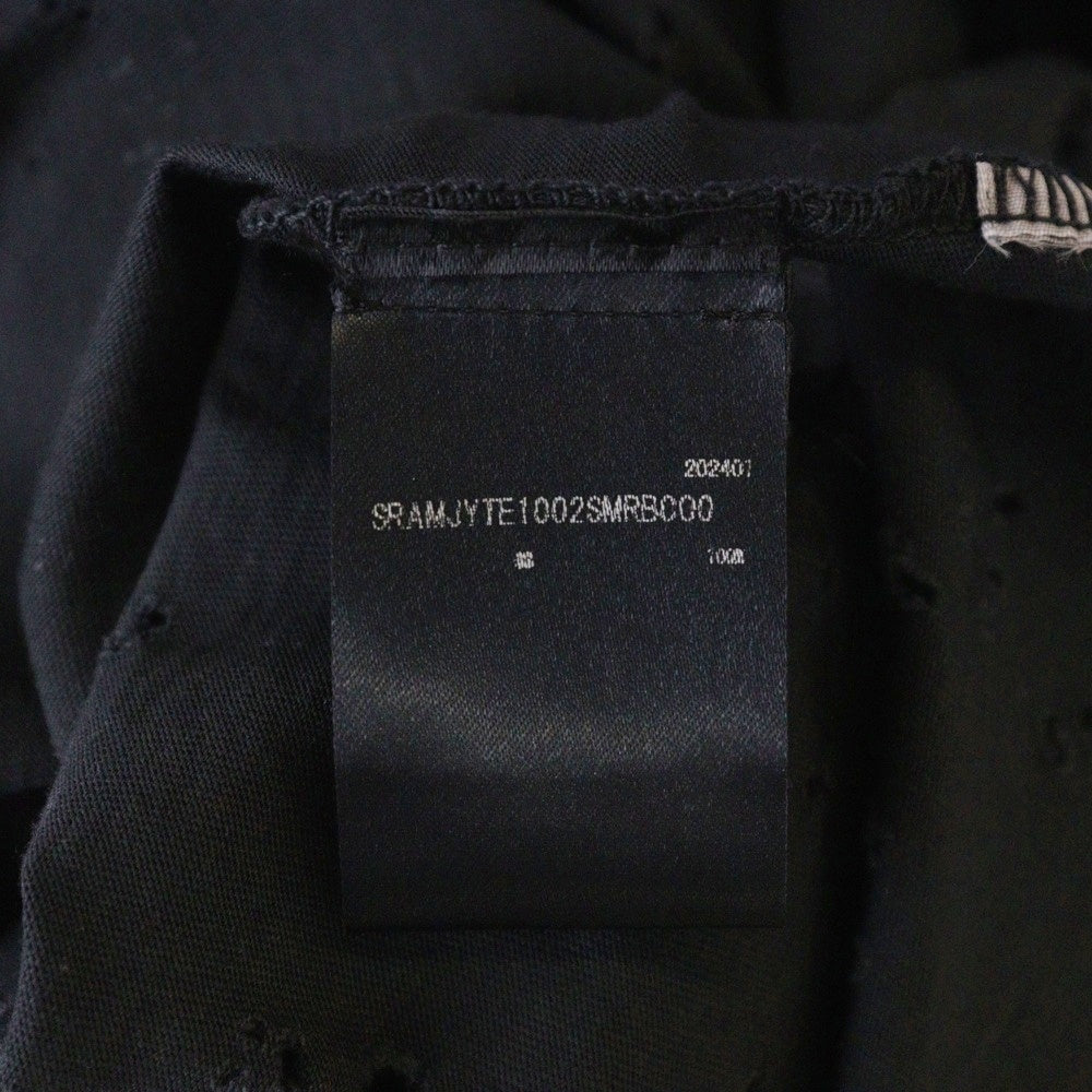 AMIRI(アミリ) 24SS MAロゴプリント ショットガン Tシャツ 半袖カットソー ブラック SRAMJYTE1002SMRBC00