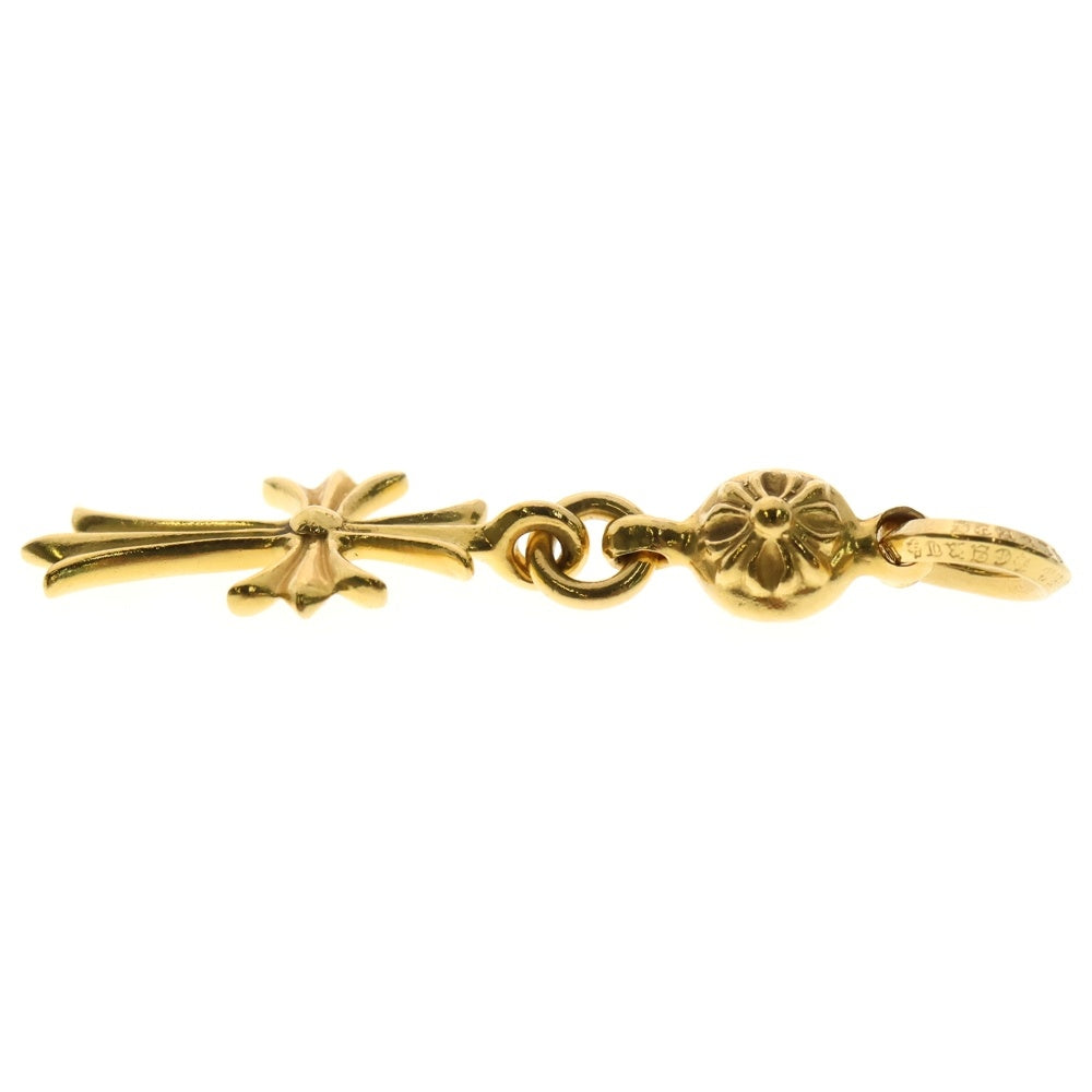 CHROME HEARTS(クロムハーツ) 22K 1BT TNY CH CRS 1ボールタイニーCHクロス チャーム ネックレストップ ゴールド