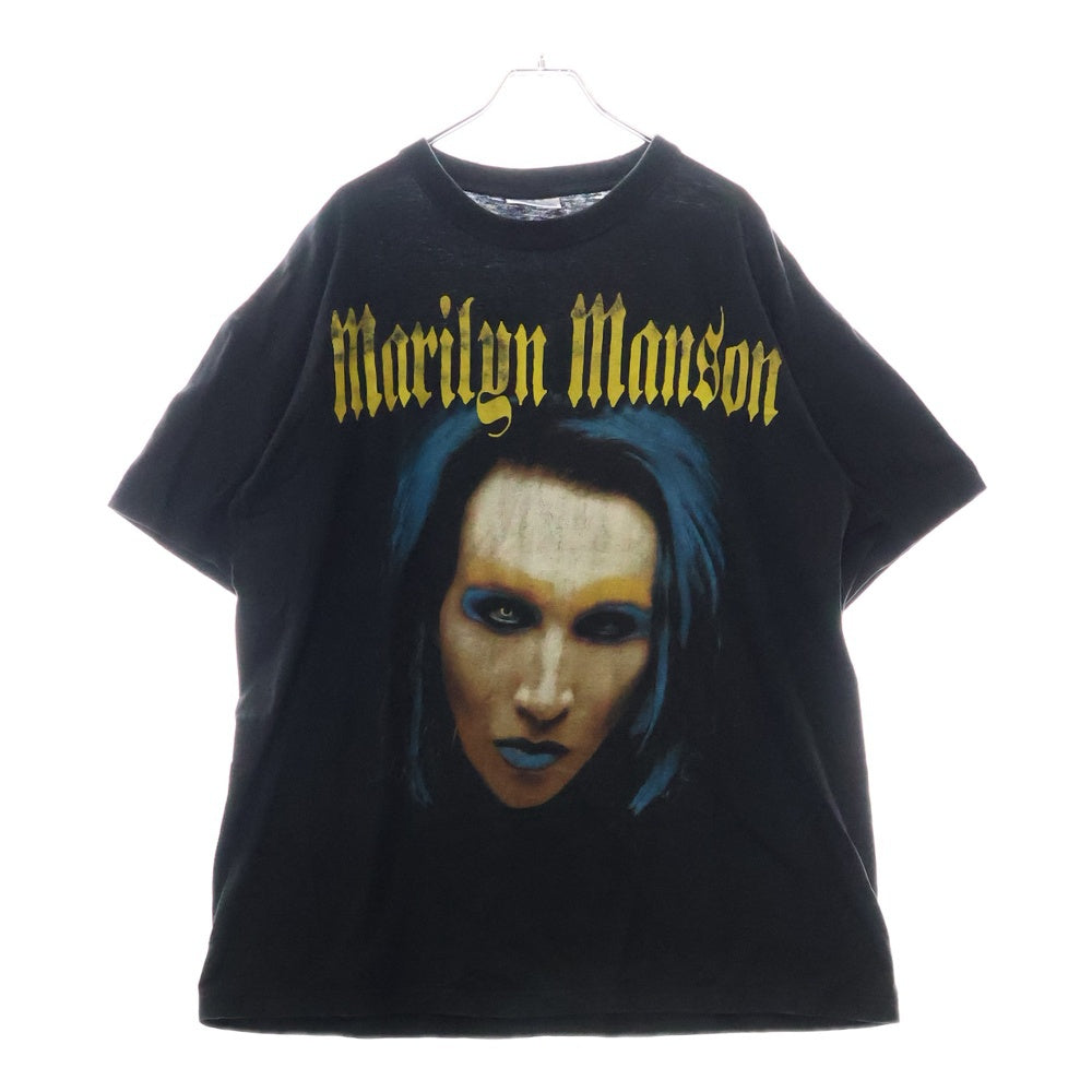 VINTAGE(ヴィンテージ) 90S VINTAGE MARILYN MANSON FACE TEE BOOTLEG ヴィンテージ ブートレグ マリリンマンソン フェイス 両面プリント クルーネック 半袖Tシャツ カットソー