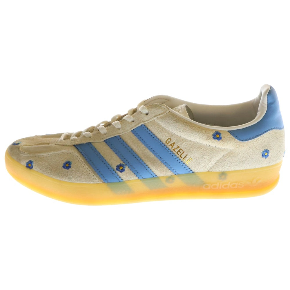 adidas(アディダス) GAZELLE INDOOR W ガゼル ウィメンズ インドア スウェード ローカットスニーカー ホワイト/ブルー US9.5/26.5cm IF4491
