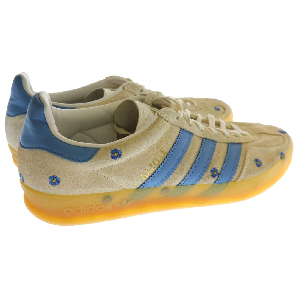 adidas(アディダス) GAZELLE INDOOR W ガゼル ウィメンズ インドア スウェード ローカットスニーカー ホワイト/ブルー US9.5/26.5cm IF4491
