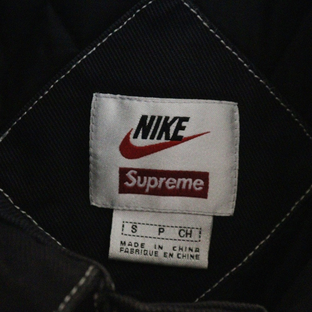SUPREME(シュプリーム) 18AW ×NIKE Double Zip Quilted Work Jacket ナイキ 胸ロゴ ダブルジップ キルティング ワーク ジャケット ブラック AR5566-010
