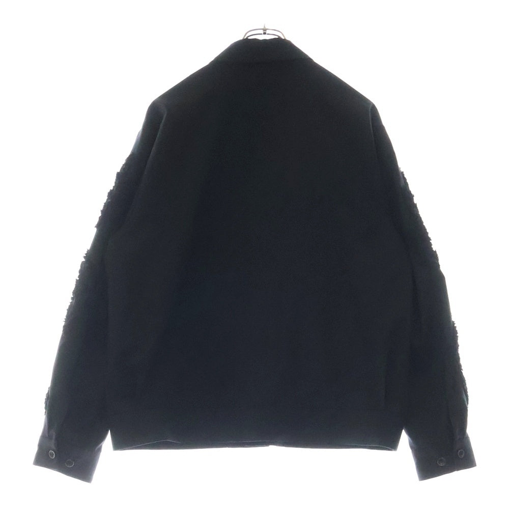 TAAKK(ターク) 24SS STUDIOUS別注 スラッシュ キルト エンブロイダリー 長袖 ブルゾン ジャケット ブラック TA24SS-BL023STU
