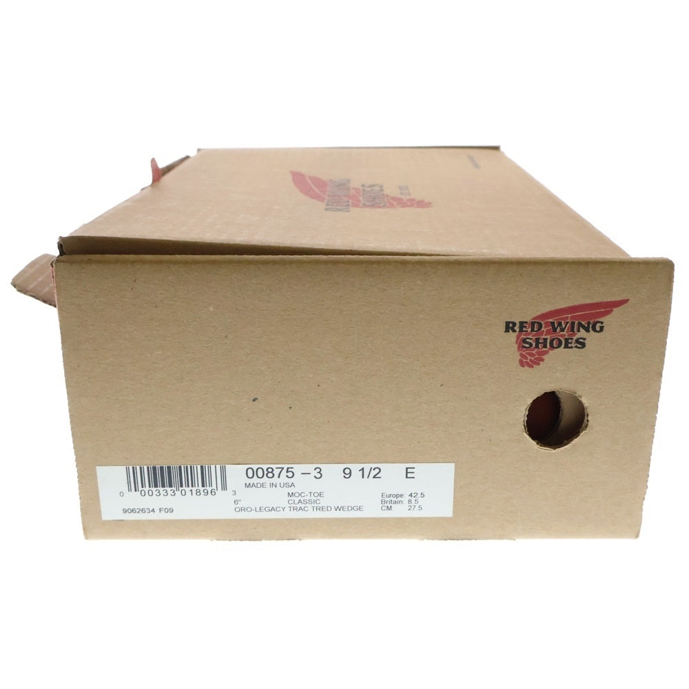 RED WING(レッド ウイング) 現行タグ 6‐INCH CLASSIC MOC IRISH SETTER 6インチ クラシックモック レザー ハイカットブーツ アイリッシュセッター ブラウン US9.5/27.5cm 00875-3