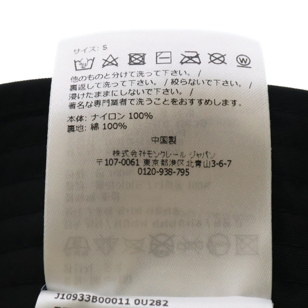 MONCLER(モンクレール) 24SS ロゴテープ ナイロン バケット ハット ブラック J10933B00011 OU282