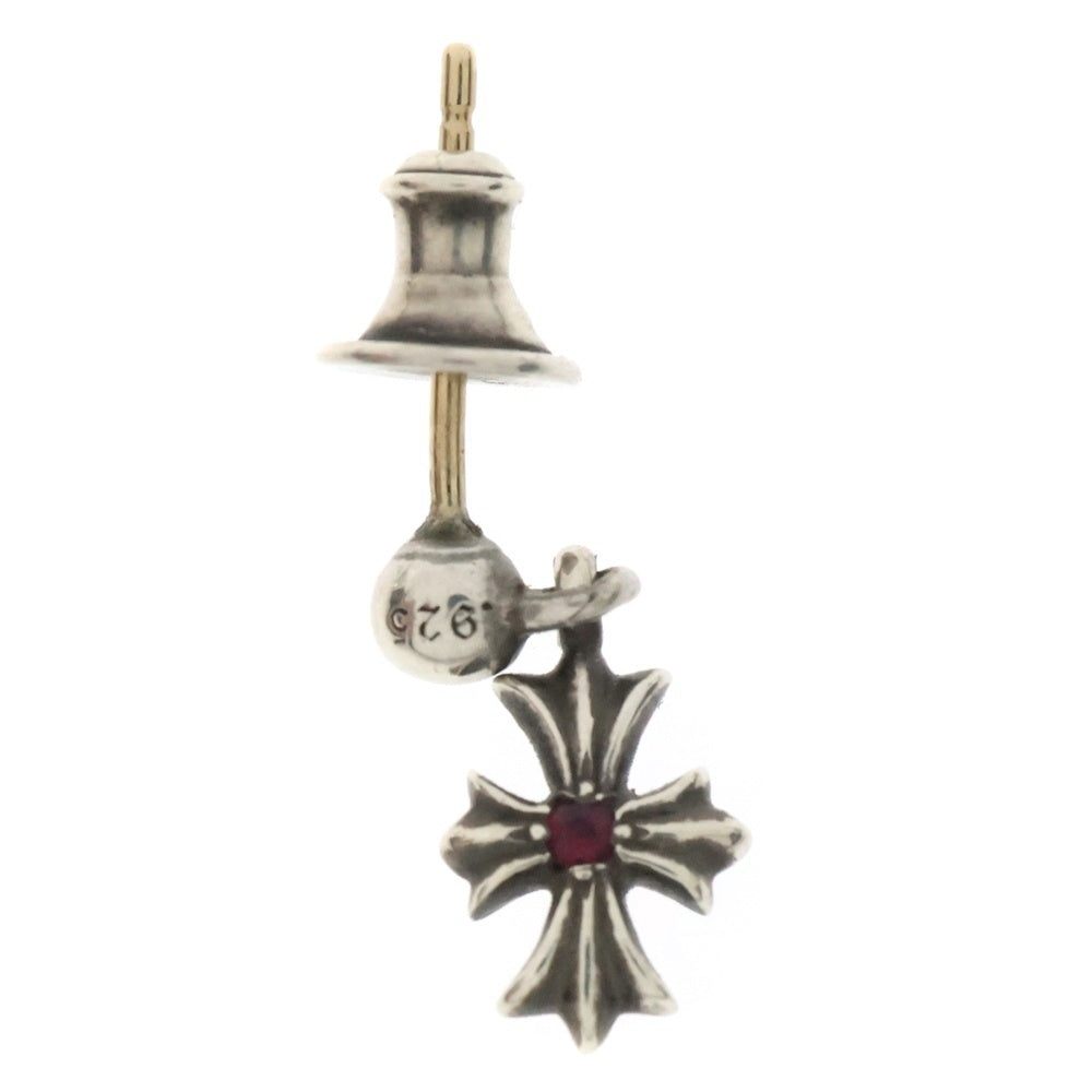 CHROME HEARTS(クロムハーツ) TNY E CH PLS 1 RUBY タイニーE CHプラス アフター 1ルビー ドロップ ピアス シルバー