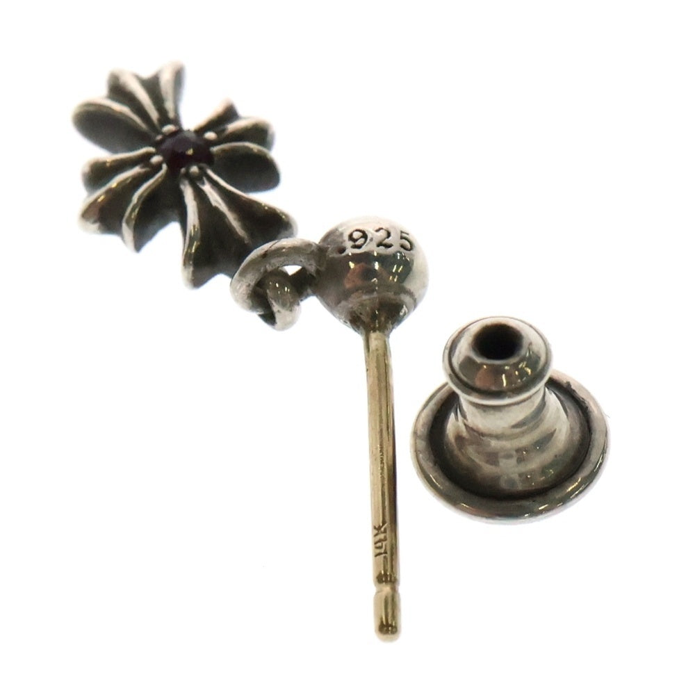 CHROME HEARTS(クロムハーツ) TNY E CH PLS 1 RUBY タイニーE CHプラス アフター 1ルビー ドロップ ピアス シルバー